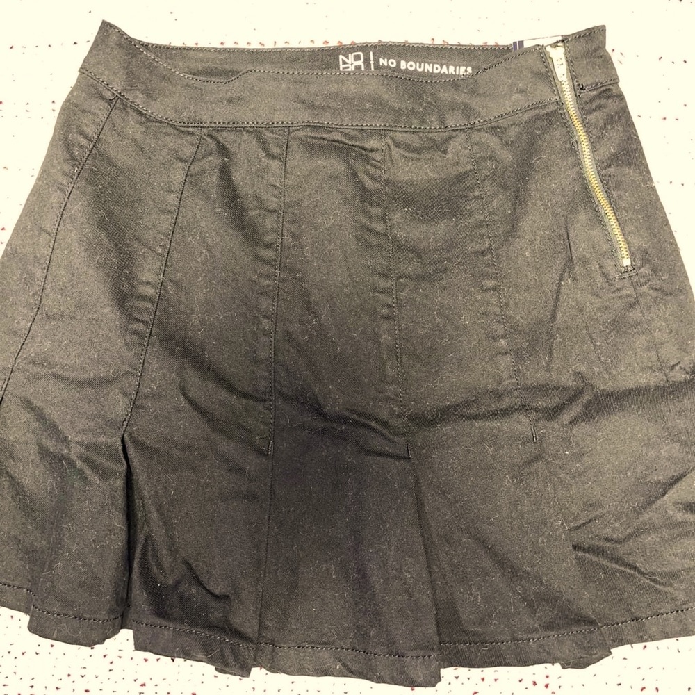 Pleated Jean Skirt